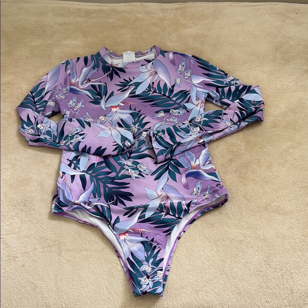 Floral Purple Ladies One Piece